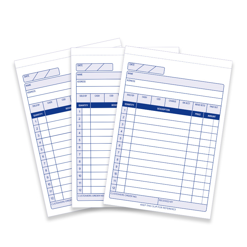 Carbonless paper bill book 2part color printing custom book printing