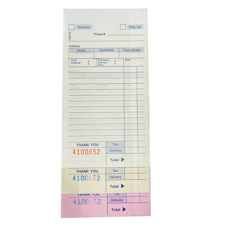 3ply carbonless copy paper bill book printing custom book printing