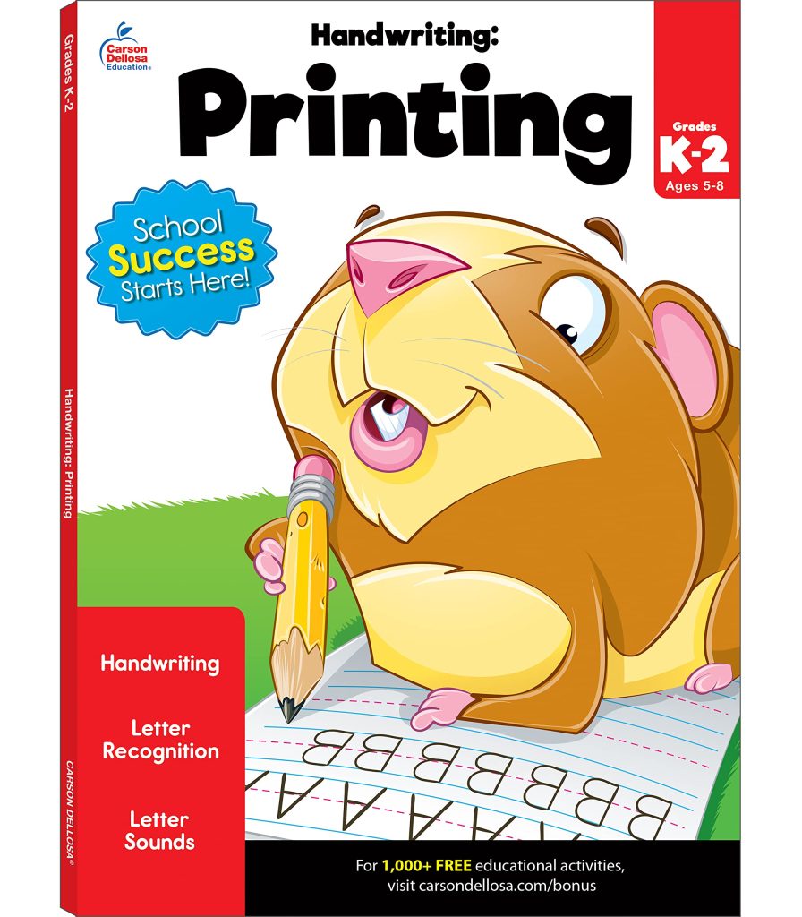 Kids Handwriting Workbook for Practice Printing custom book printing
