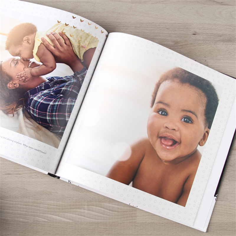 Custom pages linen cardboard photo book printing custom book printing