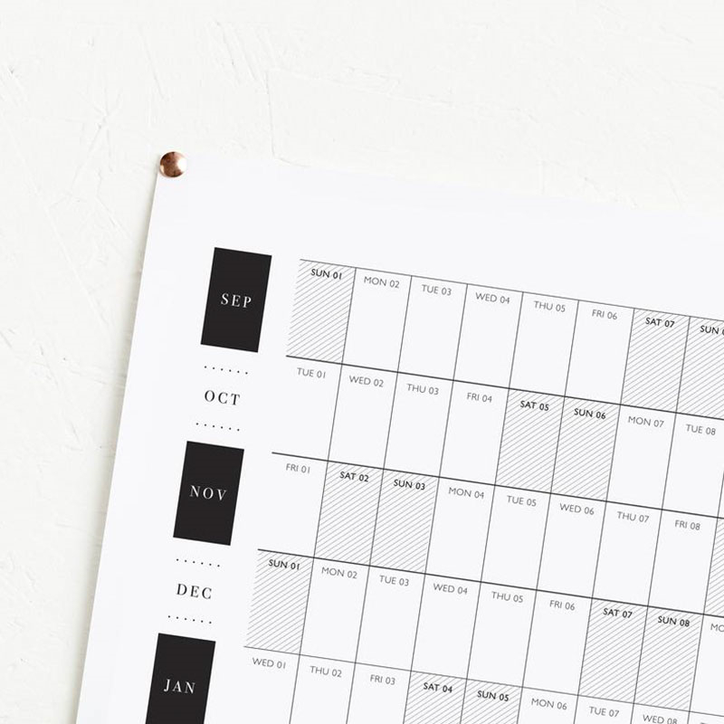 Custom Design Large Family Wall Calendar Printing custom book printing