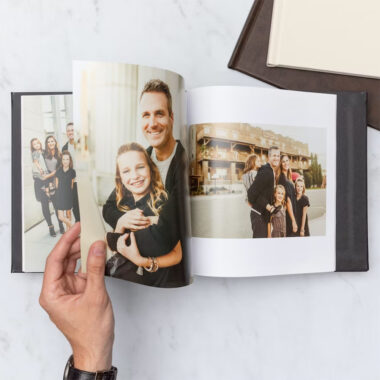 Custom family full-color hardcover photo book printing with vibrant photos