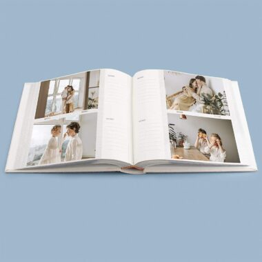 Custom family full-color hardcover photo book printing with vibrant photos