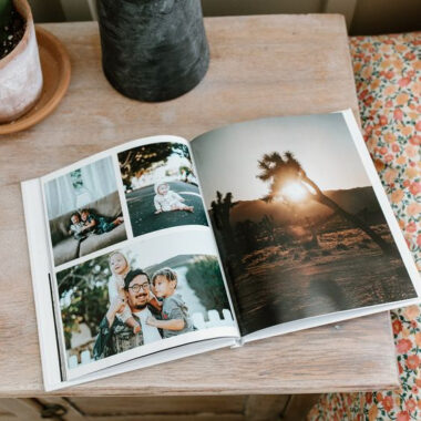 Custom family full-color hardcover photo book printing with vibrant photos