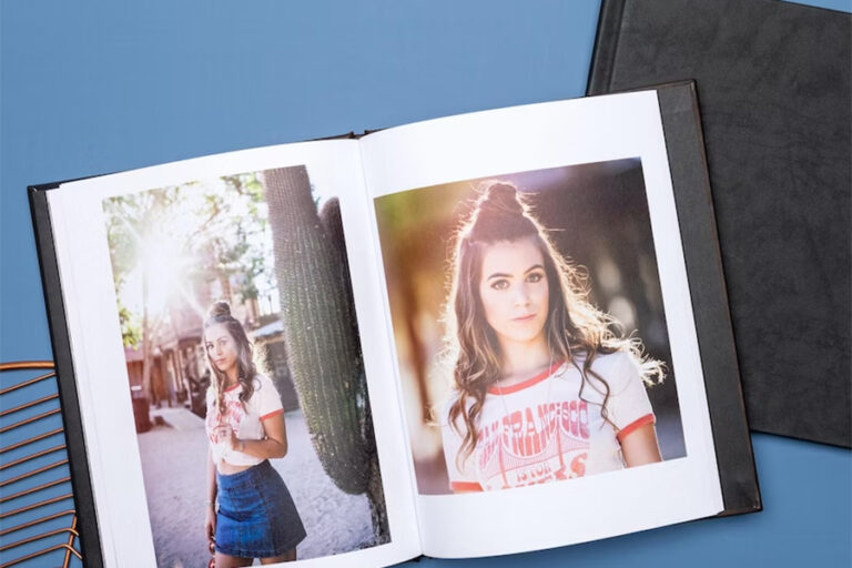 Custom family full-color hardcover photo book printing with vibrant photos