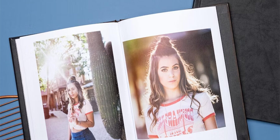 Custom family full-color hardcover photo book printing with vibrant photos