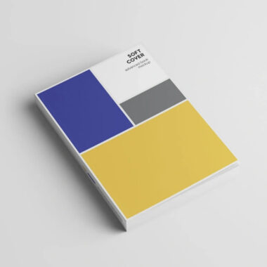 Custom softcover book printing with vibrant colors and professional binding