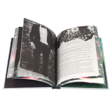 Custom novel story hardcover book printing with elegant design and vivid colors